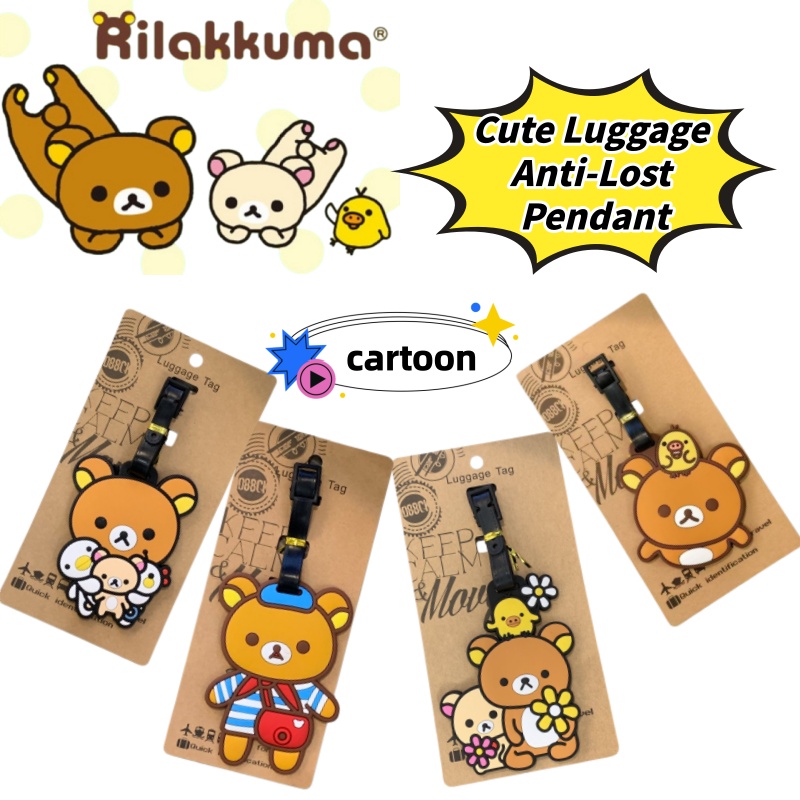 Travel Accessories In Bulk - Креативная персонализированная бирка для багажа Rilakkuma,