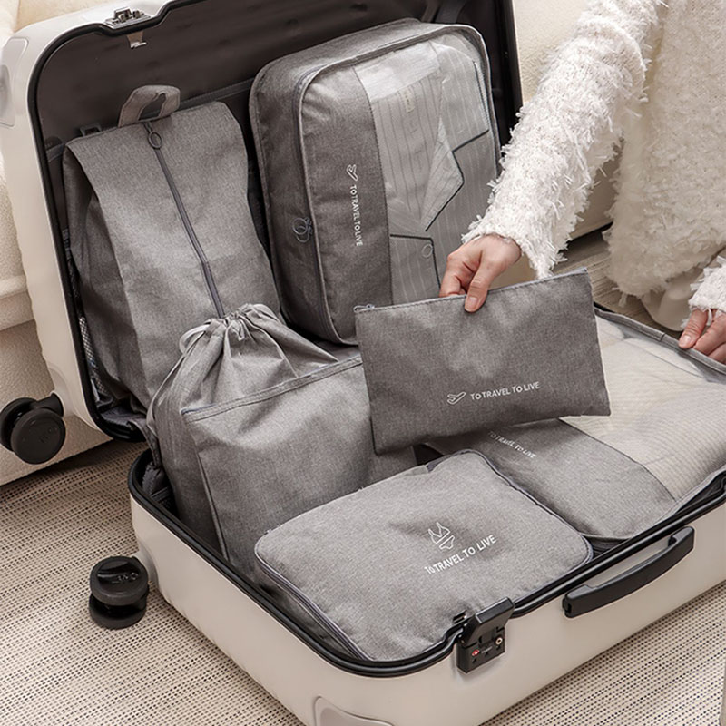 Travel Accessories Kit For Women - Набор из 7 дорожных органайзеров для