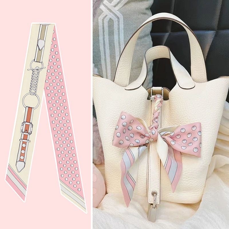 Travel Accessories For Women - Женский летний розовый шарф в горошек,
