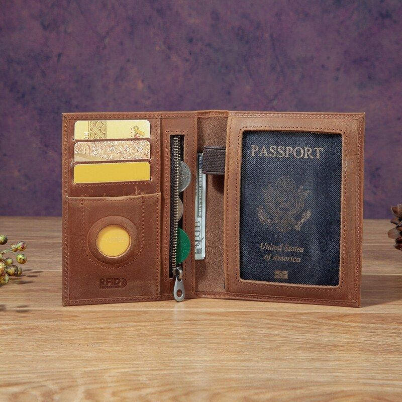 Travel Accessories Passport Holder - Модный унисекс-кошелек из натуральной кожи для