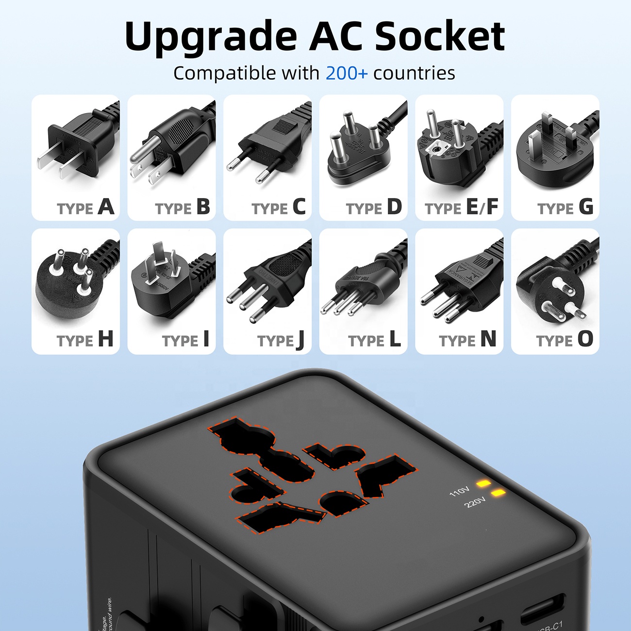 Универсальный сетевой адаптер  – обзор и цена Travel Adapter Universal