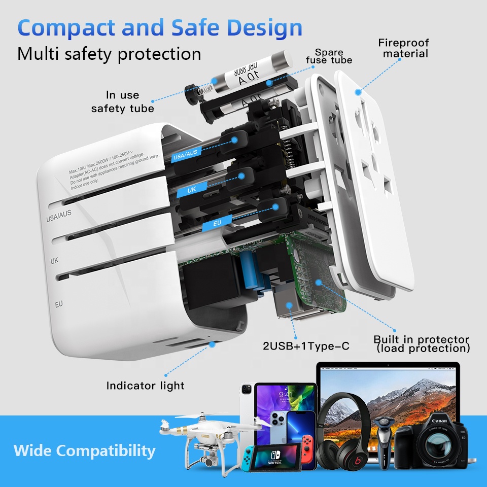 Универсальный сетевой адаптер  – обзор и цена Travel Adapter Universal